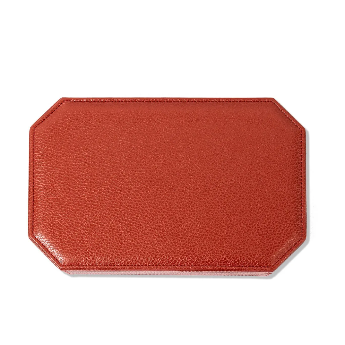 Scatola Del Monte 25 in Legno e Pelle Rosso Persiano
