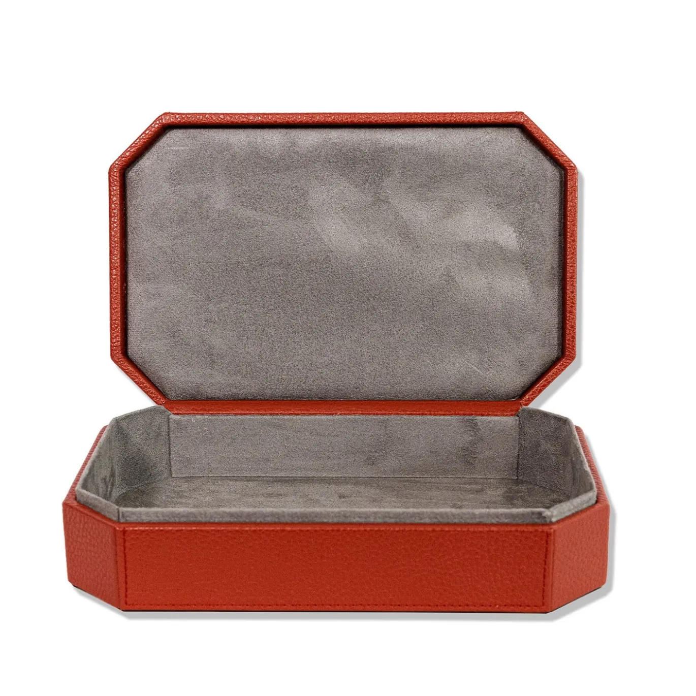 Scatola Del Monte 25 in Legno e Pelle Rosso Persiano