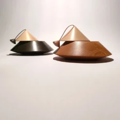 Scatola Iconi conica in rovere nero e acero