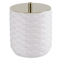 SCATOLA IN COTONE PAVONE - BIANCO