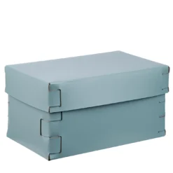 Scatola in pelle azzurro chiaro Snob #1