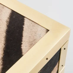 Scatola in Pelle di Zebra e Ottone Memories