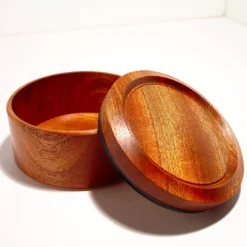 Scatola in sapele ed ebano con coperchio #1