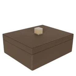 Scatola marrone con coperchio