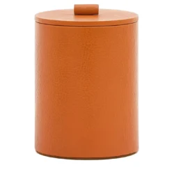 Scatola media per gioielli in pelle caramello