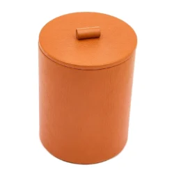 Scatola media per gioielli in pelle caramello
