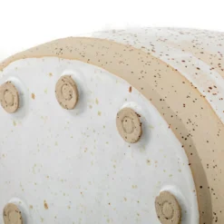 Scatola Ovale Speckled in Gres con Coperchio
