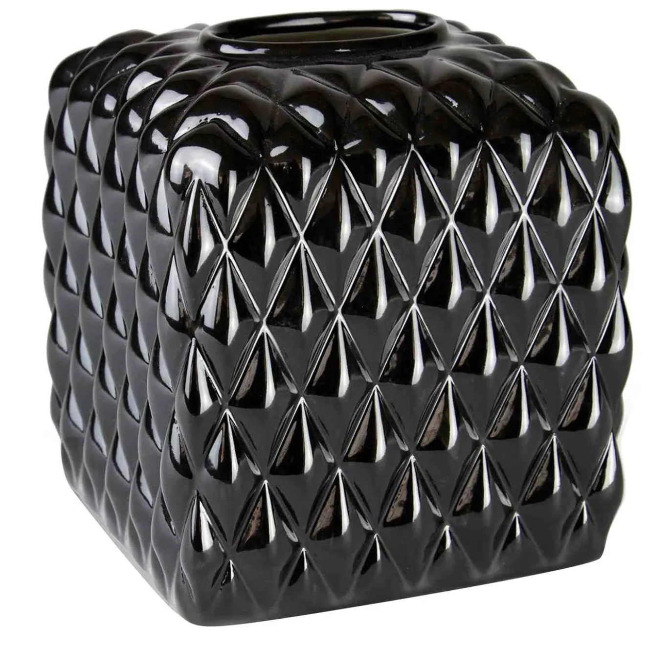SCATOLA PER TESSUTI BLACK TIE - NERO