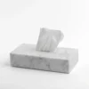 Scatola per tessuti in marmo bianco