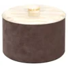 Scatola Piccola cilindrica Kelly marrone con coperchio