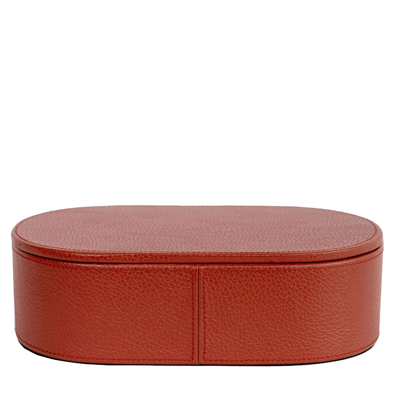 Scatola piccola con coperchio Oltrarno in legno e pelle rossa persiana