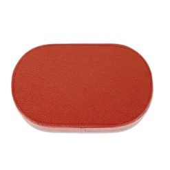 Scatola piccola con coperchio Oltrarno in legno e pelle rossa persiana