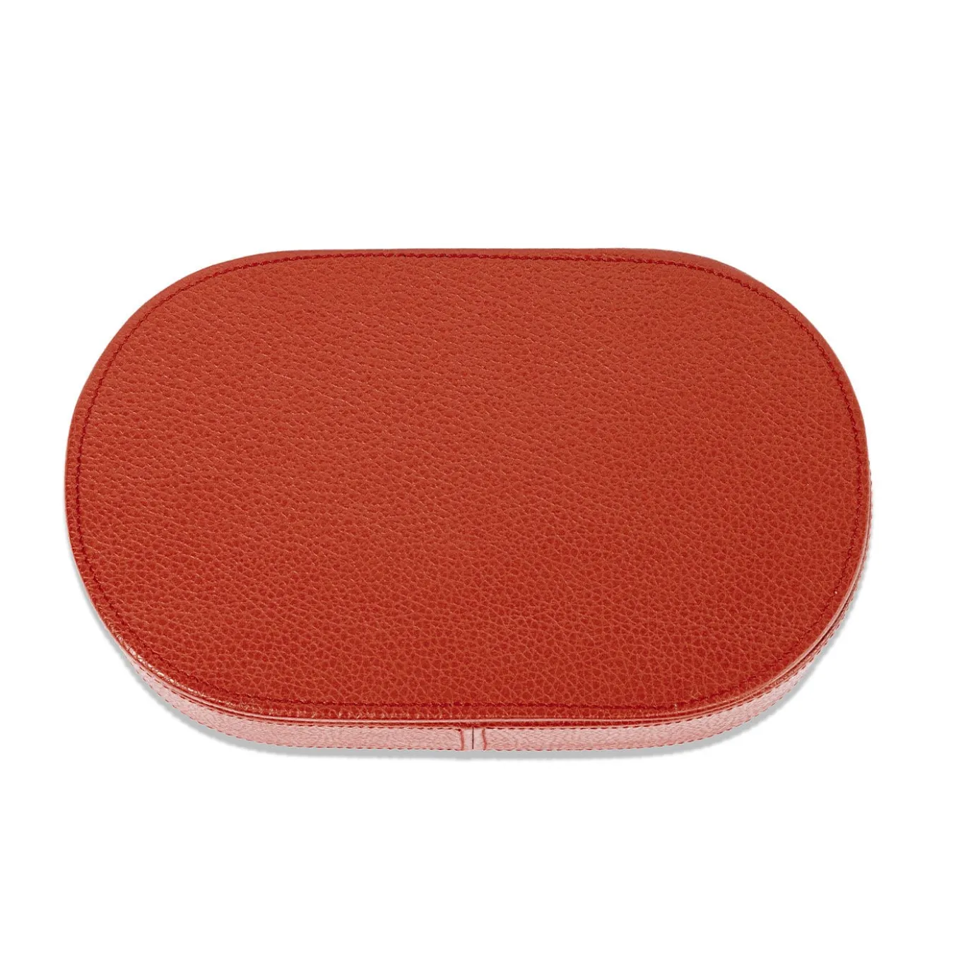 Scatola piccola con coperchio Oltrarno in legno e pelle rossa persiana
