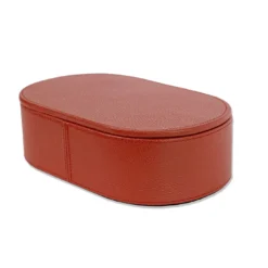 Scatola piccola con coperchio Oltrarno in legno e pelle rossa persiana