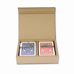 Scatola porta carte da gioco beige