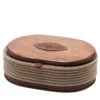 Scatola portagioie ovale in corda beige