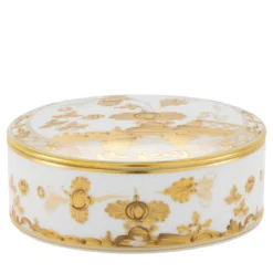 Scatola Portaoggetti Grande Rotonda Oriente Italiano Aurum
