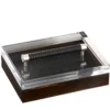 Scatola rettangolare Diana Ebony intrecciata a mano