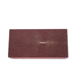 Scatola Stingray in pelle Nubuck Rosso Persiano