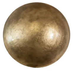 Scudo Scultura decorativa in vetro resina e foglia oro