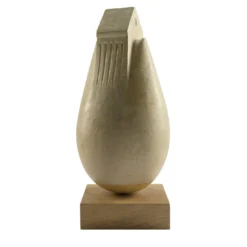 Scultura Amorgos Crema in gres smaltato bianco
