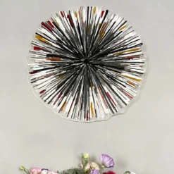 Scultura a parete in vetro multicolore Radiale