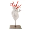 Scultura Cuore in Terracotta Bianca