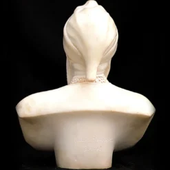 Scultura Dante Alighieri in Marmo Bianco