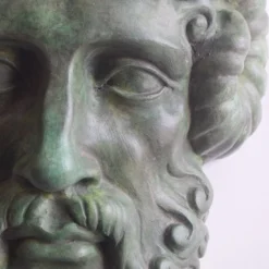 Scultura da parete in ceramica di Giove Ammon