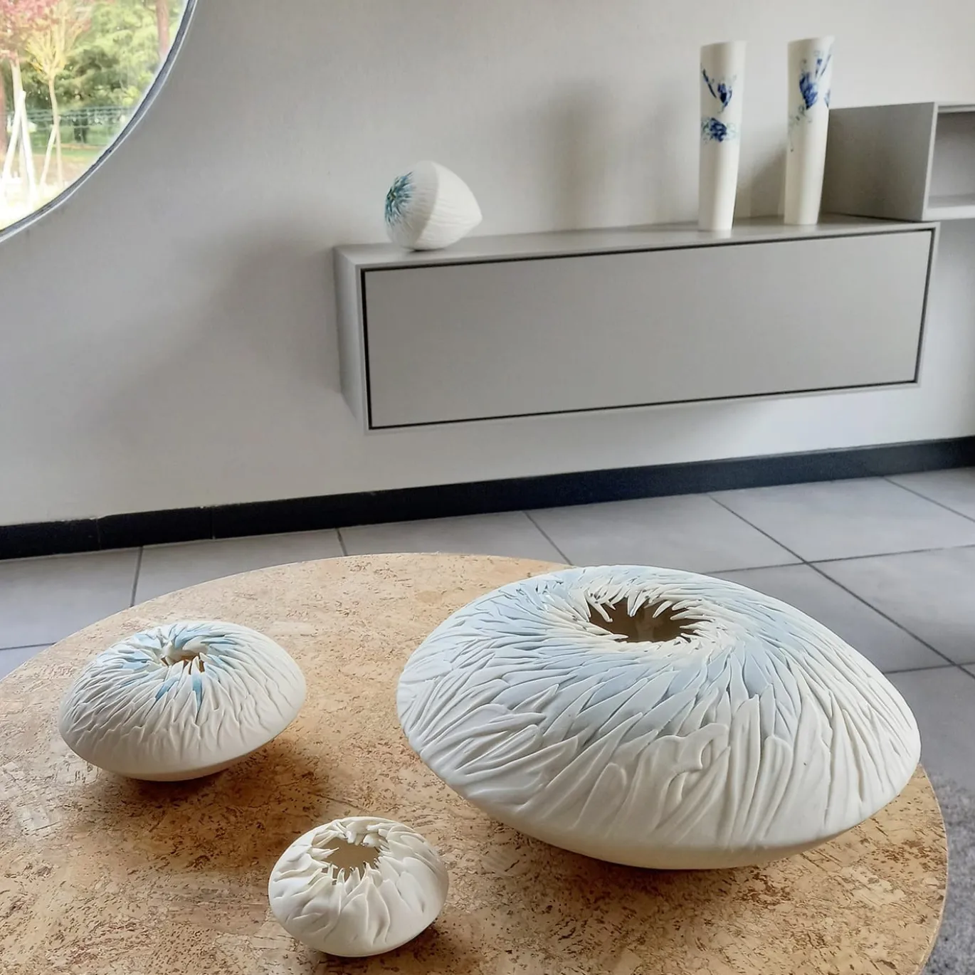 SCULTURA DA PARETE IN RICCIO DI MARE - BIANCO #2