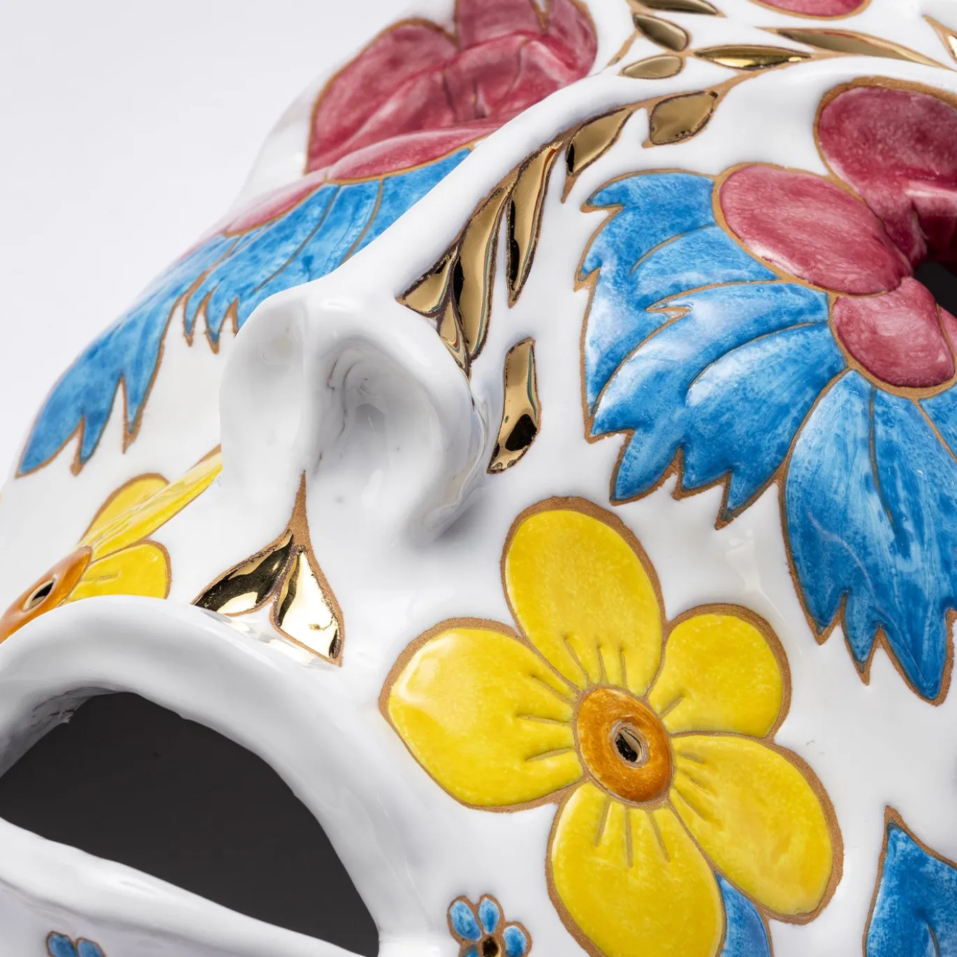 Scultura da parete Maschera Ornamentale in ceramica #2