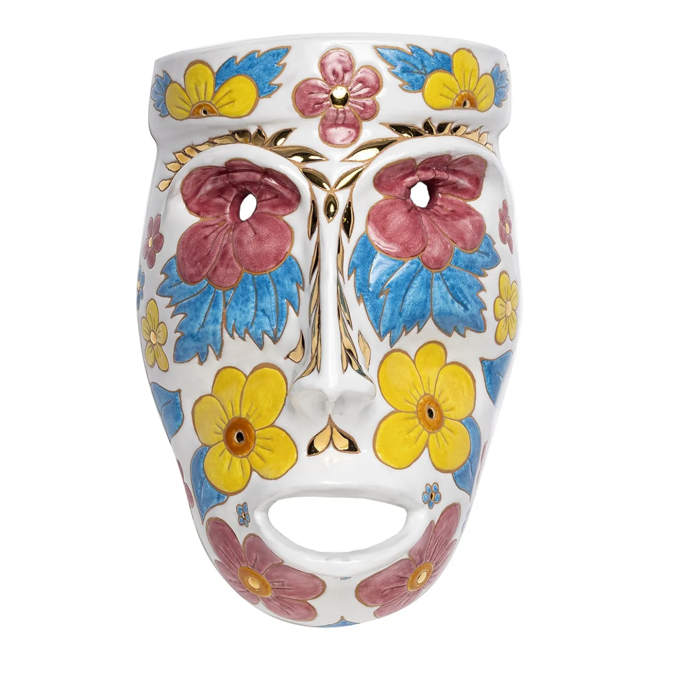 Scultura da parete Maschera Ornamentale in ceramica #2