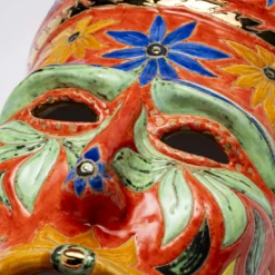 Scultura da parete Maschera Ornamentale in ceramica #1