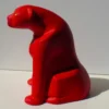 Scultura di pantera rossa brillante