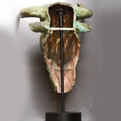 Scultura in bronzo Testa di Toro