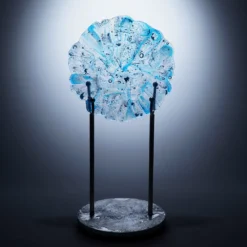 Scultura in vetro blu Frammenti cosmici
