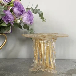 Scultura in Vetro Cristallo Oro