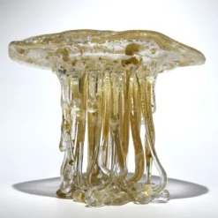 Scultura in Vetro Cristallo Oro