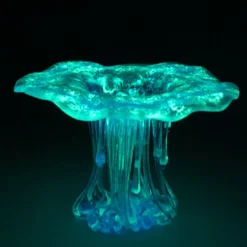 Scultura in vetro di Murano blu Tigrata