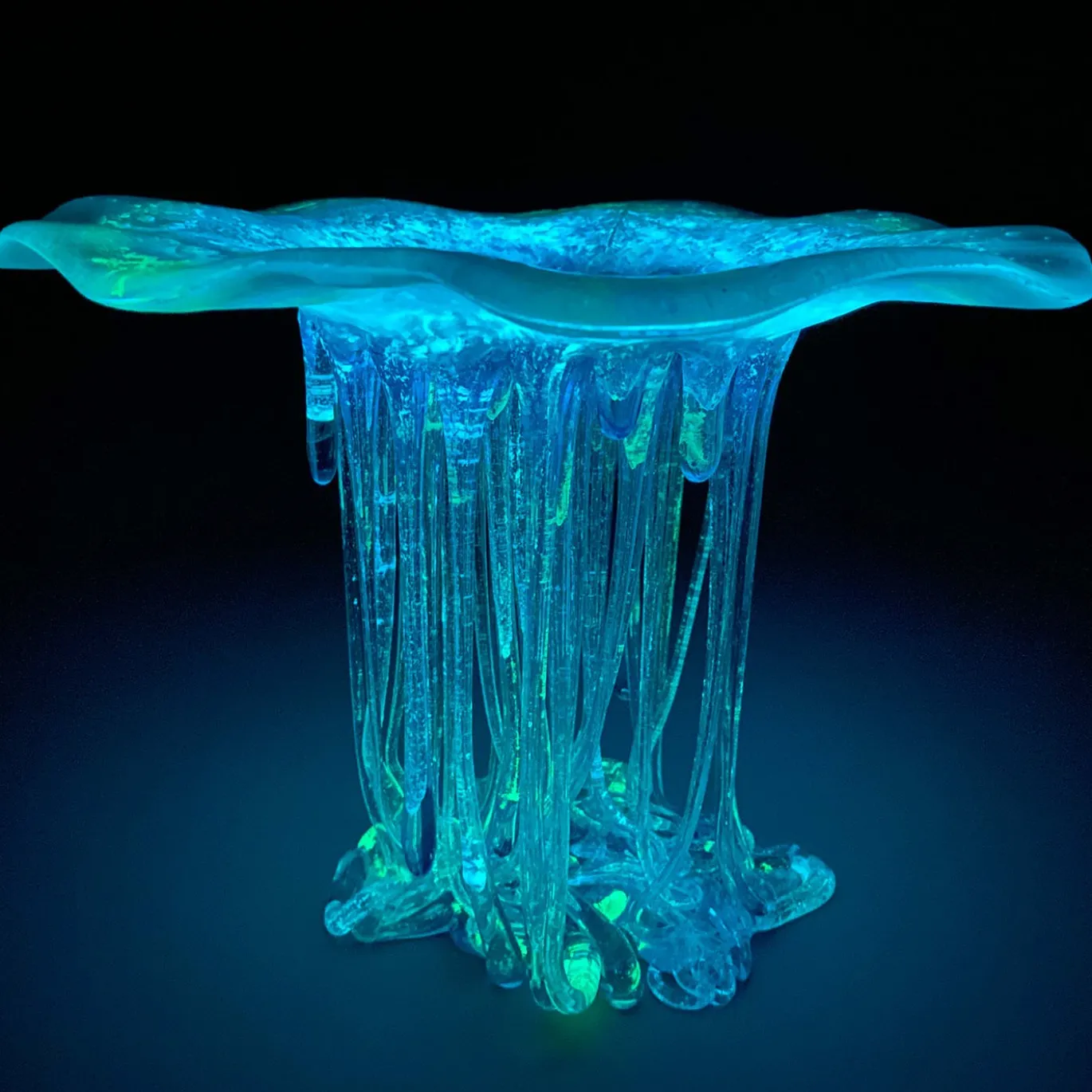 Scultura in Vetro Tiger Blu Acqua