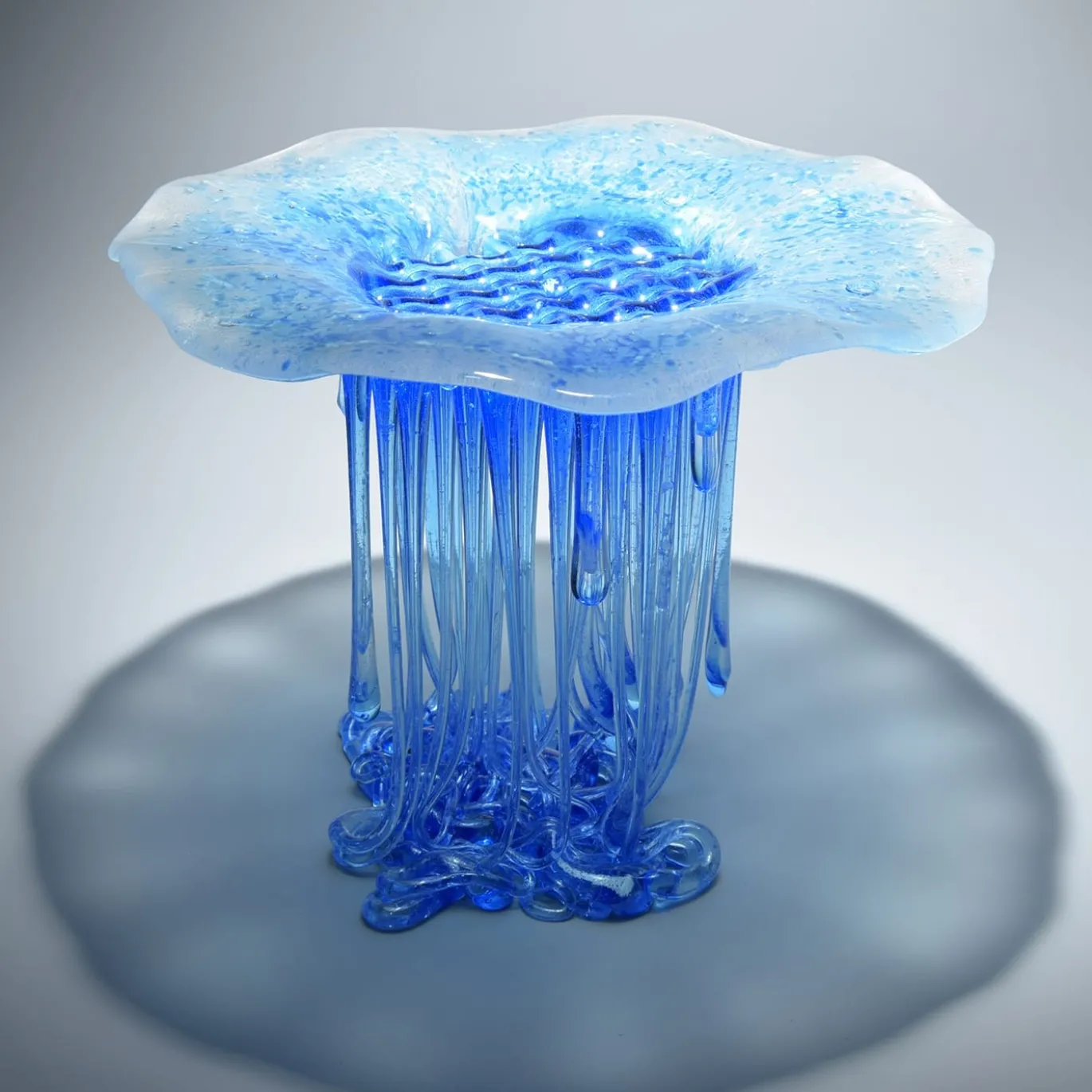 Scultura in Vetro Tiger Blu Acqua