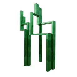 Scultura Kaidan in acciaio inossidabile verde