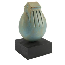 Scultura Kastellorizo in gres smaltato turchese