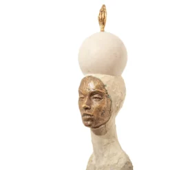 Scultura La Papessa A Tutto Tondo Beige e Bronzo