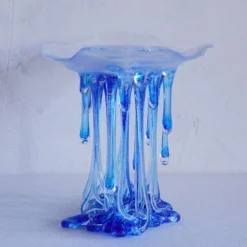 Scultura Mille Gocce Blu in vetro
