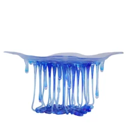 Scultura Mille Gocce Blu in vetro