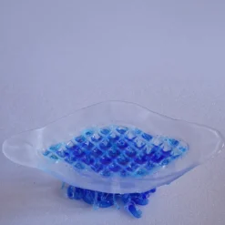 Scultura Mille Gocce Blu in vetro