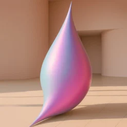Scultura Shitataru in acciaio inossidabile sui Toni Rosa