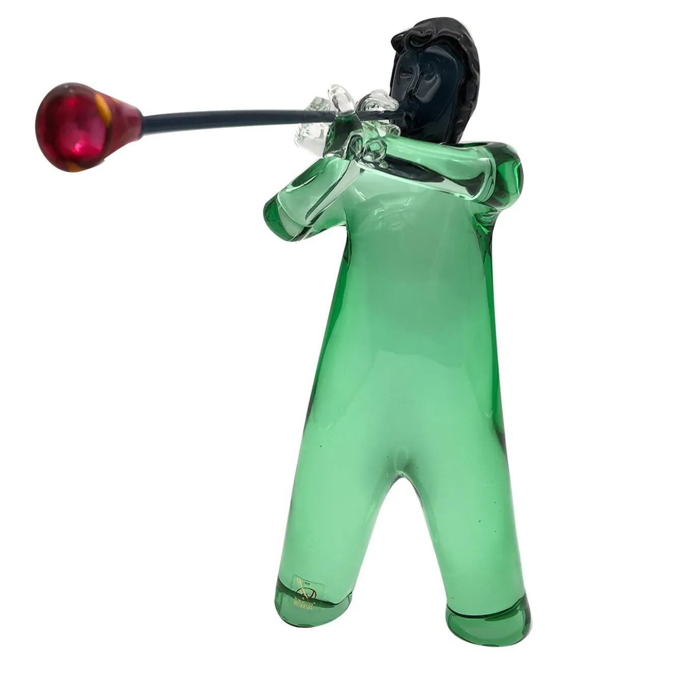 Scultura Soffiatore verde smeraldo di Toso Cristiano