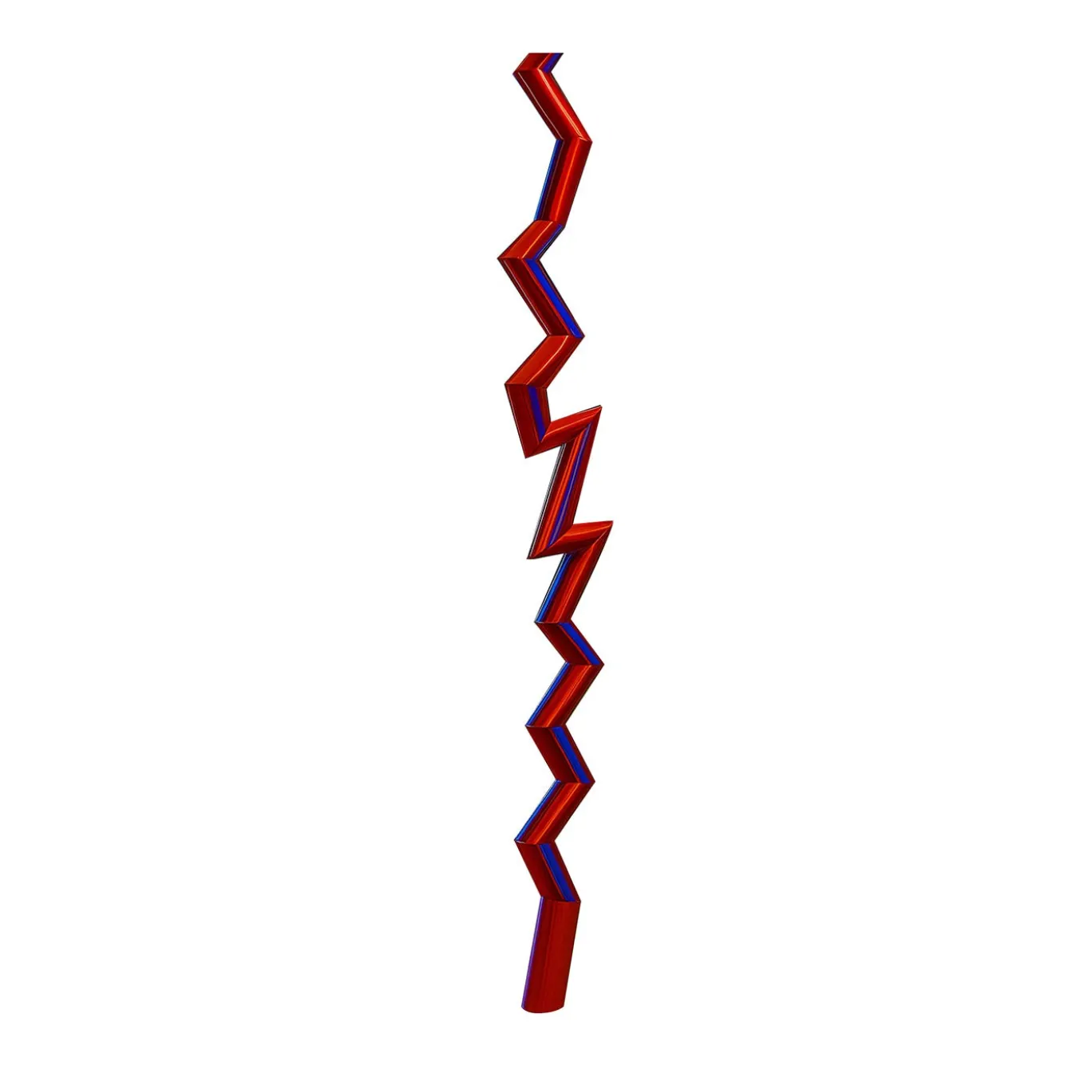 Scultura Vibra in acciaio inossidabile rosso lucidato